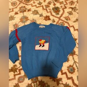 Vintage Christopher Rand  Pullover Sweater Youth Sz large Skiing Winter Holiday